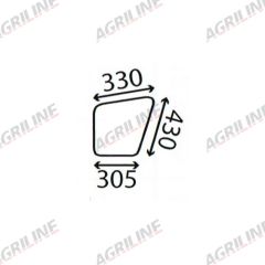 Cab Glass- Lower Door- Clear suitable for Massey Ferguson - 1862351M1