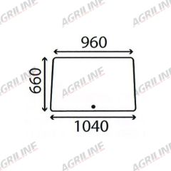 Cab Glass- Front Window- Clear suitable for Massey Ferguson -  1864703M1