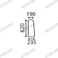Cab Glass- Sliding Side Window- Clear suitable for Massey Ferguson - 1864660M1