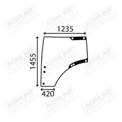 Cab Glass - Door LH suitable for John Deere -  L212967