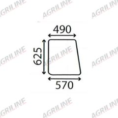 Cab Glass- LH Opening Side Window - Clear suitable for Massey Ferguson -  CG6224
