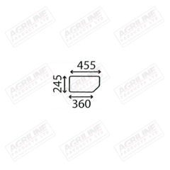 Cab Glass- Lower Rear - Green Tint suitable for Case International - 44910437