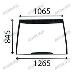 Cab Glass- Front Window - Green Tint suitable for Case International -  