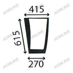 Cab Glass- Curved LH Lower Front - Green Tint suitable for Case International -  1330876C1