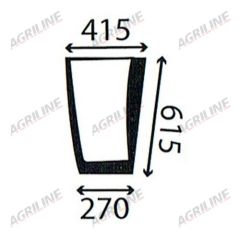 Cab Glass- Curved RH Lower Front - Green Tint suitable for Case International -  1330877C1  248717A1