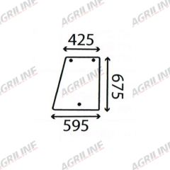 Cab Glass- Curved RH Side Window - Green Tint suitable for Case International -  1330903C1