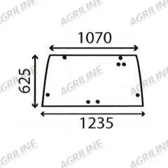Cab Glass - Rear Window - 1330904C2 suitable for Case International -  1330904C2
