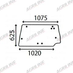 Cab Glass - Rear Window - 127442A1 suitable for Case International -  127442A1