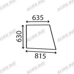Cab Glass- Curved RH Top Door - Green Tint suitable for David Brown -
