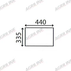 Cab Glass- Fixed Lower Rear - Green Tint suitable for David Brown -