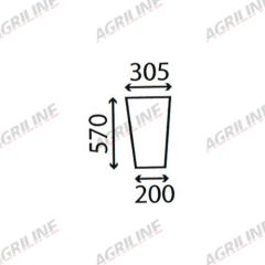 Cab Glass- Lower Front- Clear suitable for Case International - 144730A1