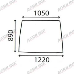 Cab Glass- Front Window - Green Tint suitable for Case International - 3233045R2