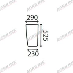 Cab Glass- Case XL Series Curved RH Lower front - Green Tint suitable for Case International -  3233037R2