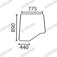 Cab Glass- Door Single Panel - Green Tint suitable for Case International -  1975195C2