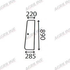 Cab Glass- Opening Top Front Door - Green Tint suitable for Case International -  3233053R2