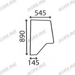Cab Glass- Fixed Rear Top Door - Green Tint suitable for Case International - 3233051R2