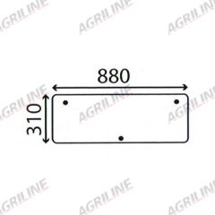 Cab Glass-Opening Lower Rear - Clear suitable for Case International -  182028A1