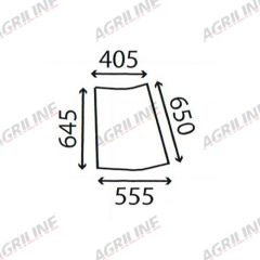 Cab Glass- Curved LH Corner - Green Tint suitable for Case International -  3233040R1