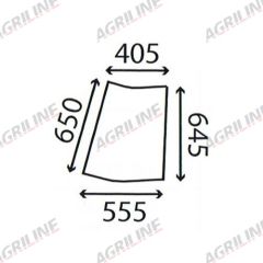 Cab Glass- Curved RH Corner - Green Tint suitable for Case International -  3233041R2