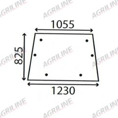 Cab Glass-Opening Front Window - Green Tint suitable for Case International -  1535093C2