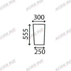 Cab Glass- Lower Front - Green Tint suitable for Case International -  1535088C1