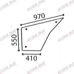 Cab Glass- Lower Door - Green Tint suitable for Case International -  1535114C2