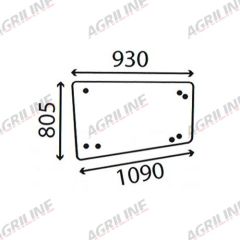Cab Glass- Top Door - Green Tint suitable for Case International - 1535113C2