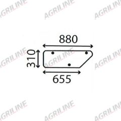 Cab Glass - Lower Rear- 1535071C1 suitable for Case International -  1535071C1