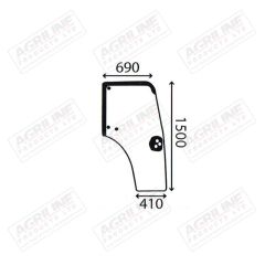 Cab Glass- Curved RH Door - Green Tint suitable for New Holland -  