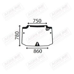 Cab Glass - Curved Rear Window - 44911502 suitable for Case International - 44911502