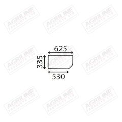 Cab Glass- Lower Rear - Green Tint suitable for Case International - 44911518