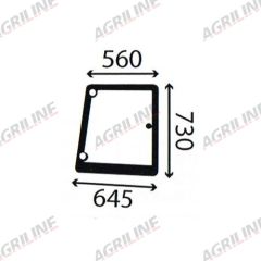 Cab Glass-Curved RH Side Window - Green Tint suitable for New Holland -