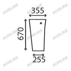Cab Glass- RH Lower Front - Green Tint suitable for Massey Ferguson - 3901612M1