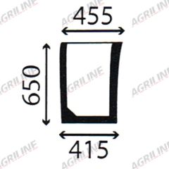 Cab Glass-Curved RH Lower Front - Green Tint suitable for Case International -  190029A5