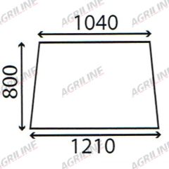 Cab Glass- Front Window- Clear suitable for David Brown -
