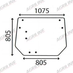 Cab Glass - Rear Window - L57284 suitable for John Deere -  L57284