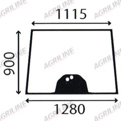 Cab Glass- Front Window - Green Tint suitable for Massey Ferguson - 4274322m1