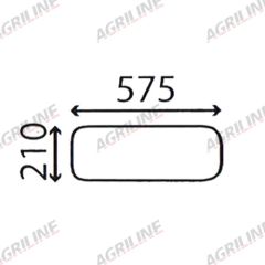 Cab Glass- MF 5400- Lower Rear Window- Green Tint suitable for Massey Ferguson - 3714482M1