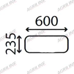 Cab Glass- MF 5400- Lower Rear Window- Green Tint suitable for Massey Ferguson - 4282860M1