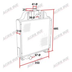 Radiator suitable for John Deere -  AL25255
