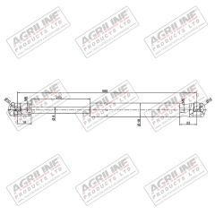 Gas Stay - Rear Window - 81865239 suitable for New Holland -