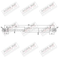 Gas Stay Rear Window - 3301920M92 suitable for Landini -  3301920M92  3301920M93