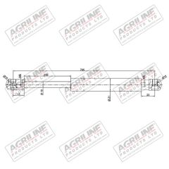 Gas Stay- Rear Window suitable for Massey Ferguson -  3389556M2