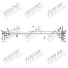 Gas Stay- Front/ Rear Window &amp; Door suitable for Massey Ferguson -  3904695M1