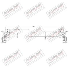 Gas Stay- Door suitable for Massey Ferguson -  3902121M4