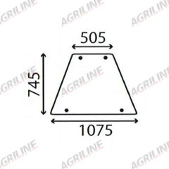 Cab Glass-Side Window - Clear suitable for Zetor -  70117943