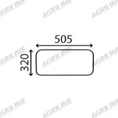 Cab Glass - Lower Rear - 59117929 suitable for Zetor -  59117929