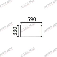 Cab Glass - Lower Rear - 69117956 suitable for Zetor -  69117956