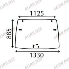 Cab Glass- Front Window suitable for Deutz -  4418946