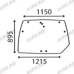 Cab Glass - Rear Window - 4429137 suitable for Deutz -  4429137